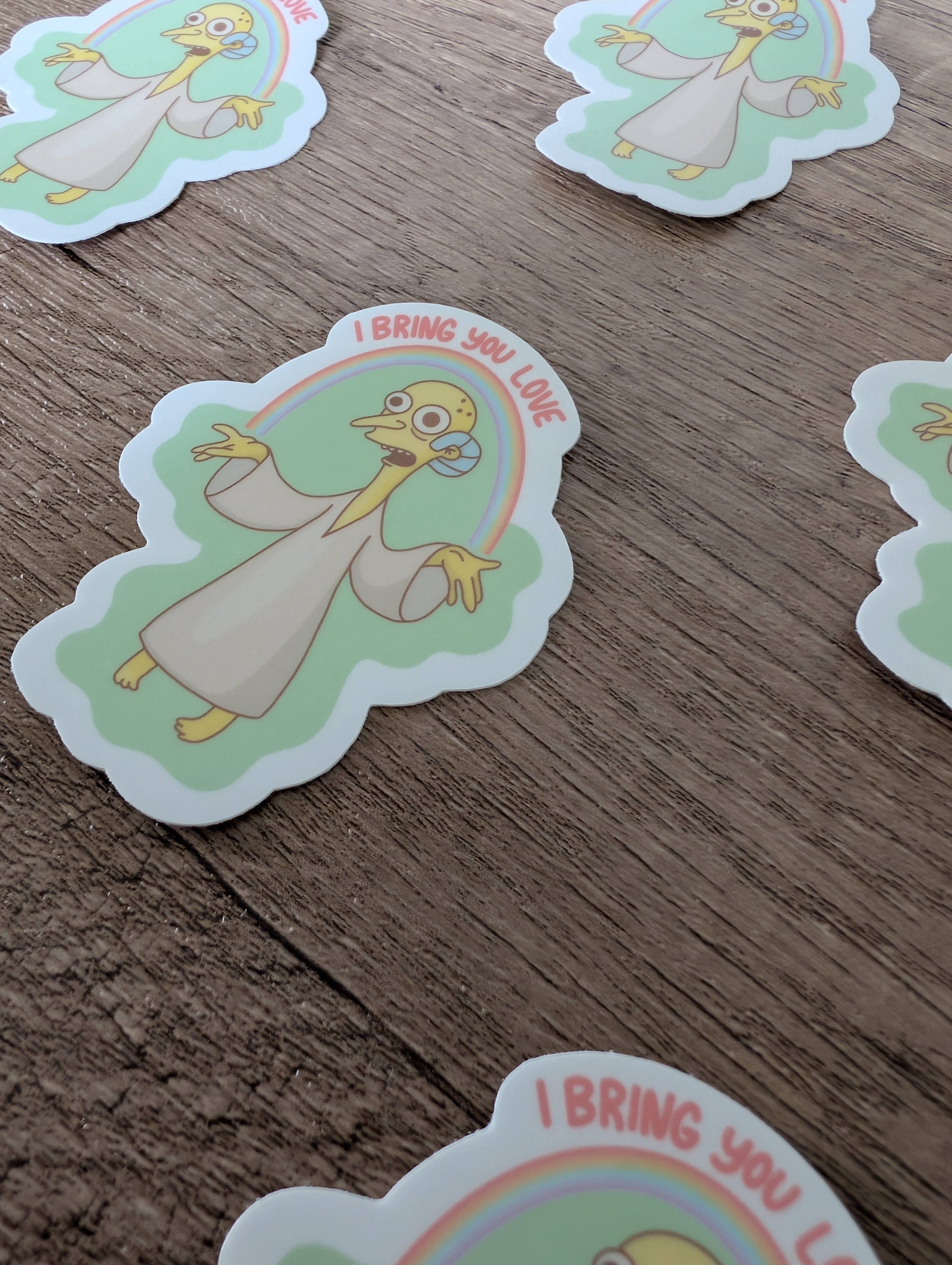 Sadsquatch - Vente Autocollant - Autocollant en vinyle « I Bring You Love - Mignon Mr. Burns Simpsons »2