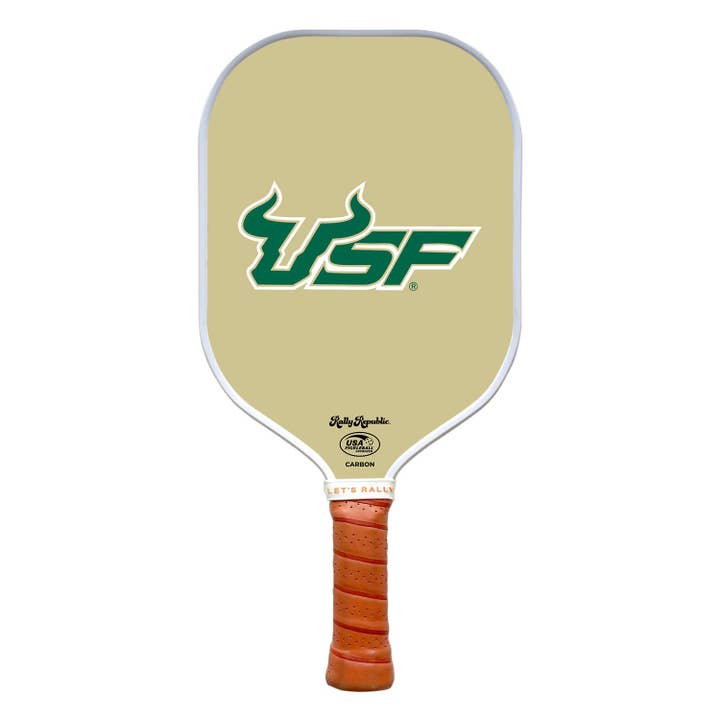 Pagaia da pickleball South Florida Bulls Gold Athletic USF Mark (B2B) per la vendita all'ingrosso da parte di Rally Republic