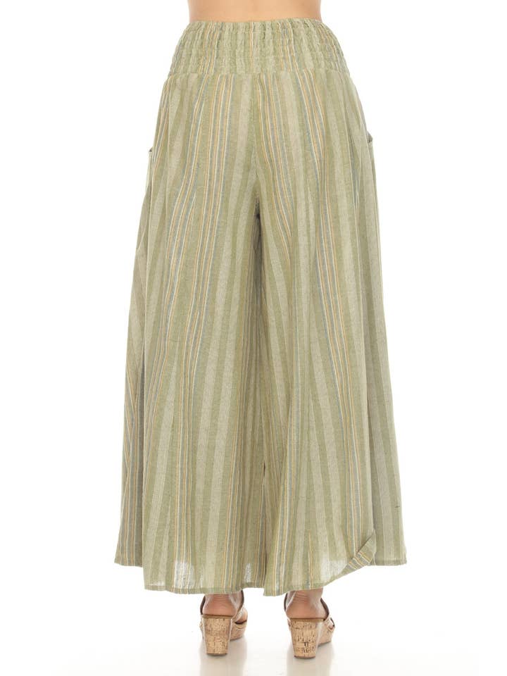 Lakhays Collection Inc. – Großhandel Hose – Damen – Gestreifte Hose mit weitem Bein9