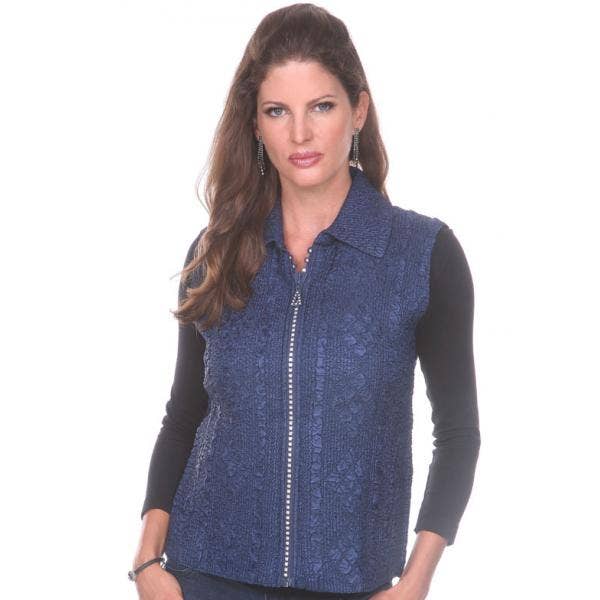 The Magic Scarf Company - Wholesale Outerwear Vest - Women's - 1367 - Diamond Zipper Vests13