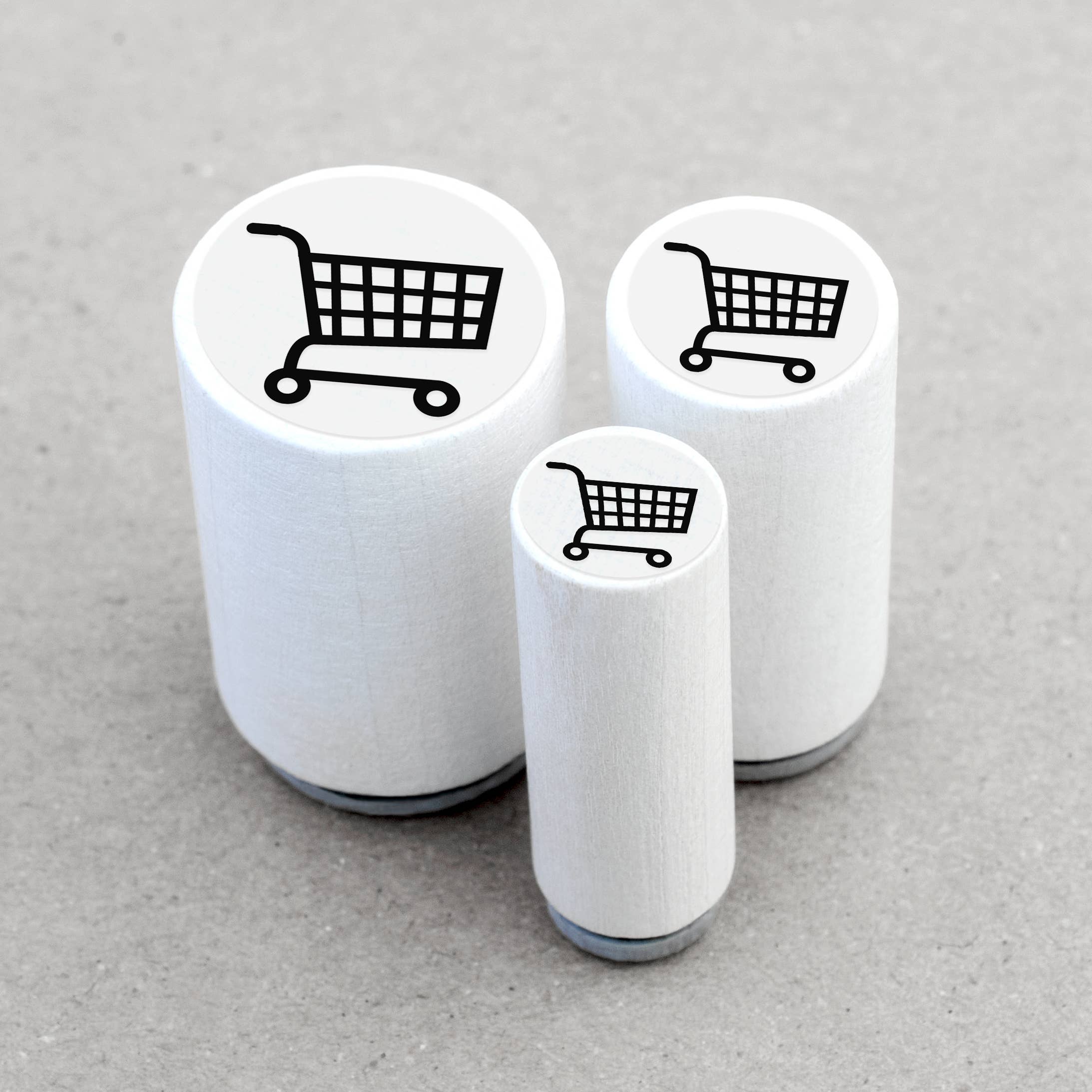 Merry and Bright - Wholesale Rubber/Decorative Stamp - Mini stamp shopping cart1