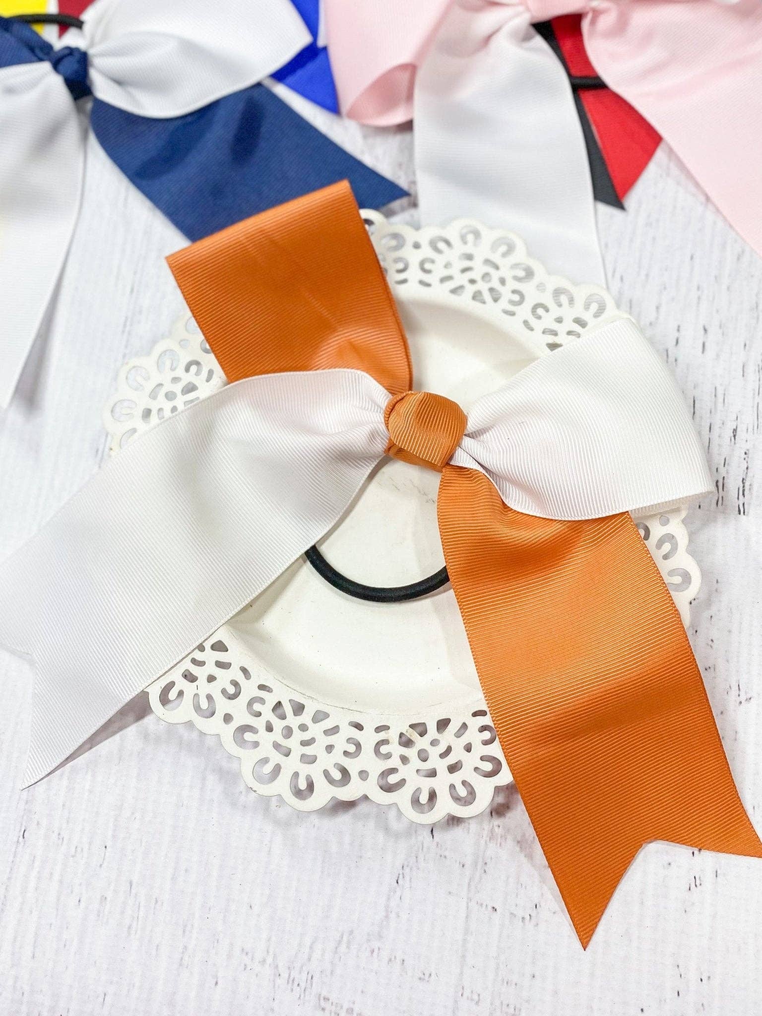 The Hair Bow Company - Wholesale Hair Bow - Kids - School Spirit Cheer Bows - Pony O - 6"3