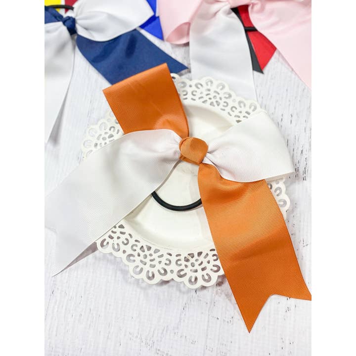 The Hair Bow Company - Wholesale Hair Bow - Kids - School Spirit Cheer Bows - Pony O - 6"3