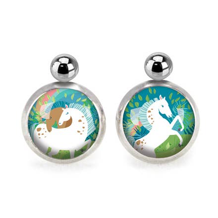 Nomade Marbles für Kinderpferde/Pirouette, Silber für den Großhandel von Les Minis d'Emilie Fiala