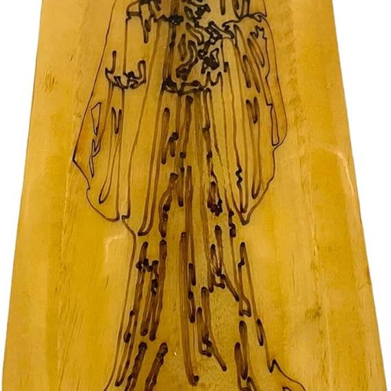 Govinda Wooden Handmade Incense Holder - Santa Muerte for wholesale by Ritual Scent