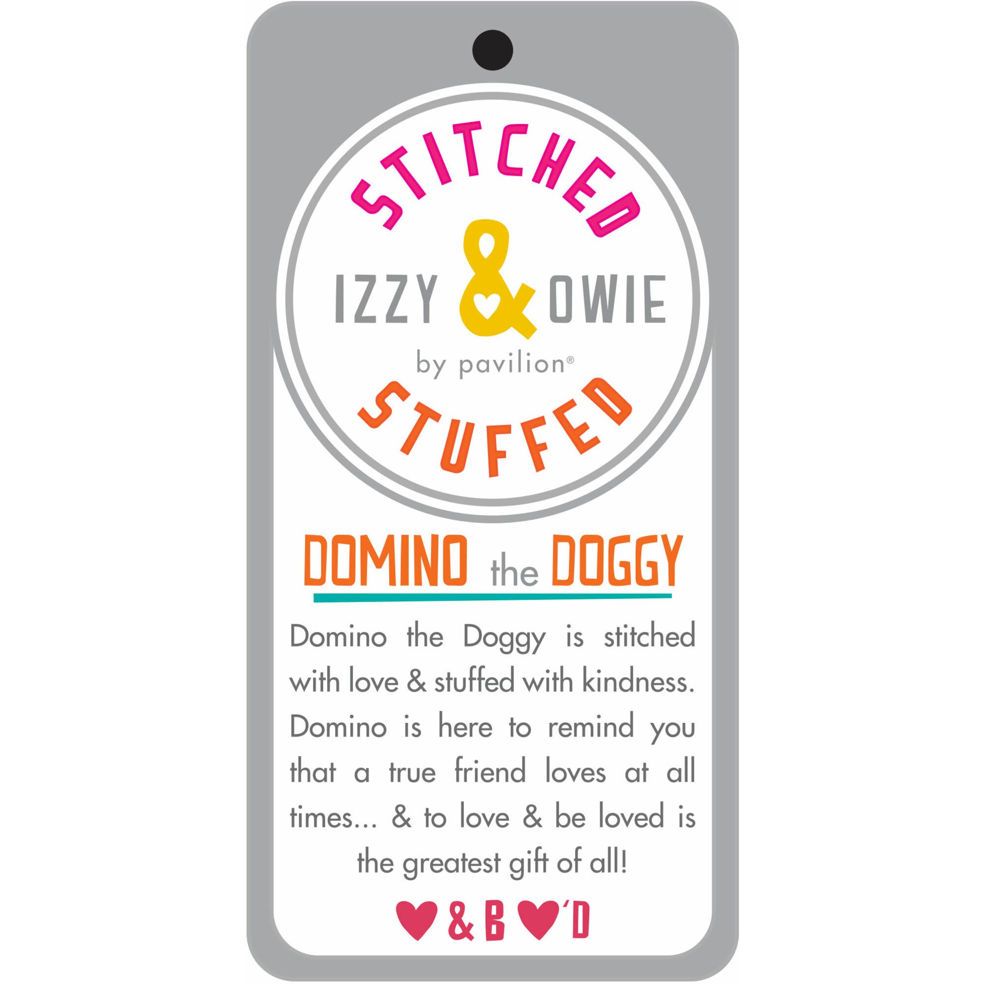 Pavilion - Wholesale Stuffed/Plush Toy - Kids & Baby - Domino the Dog - 11" Dog Stuffed Animal/Door Stopper3