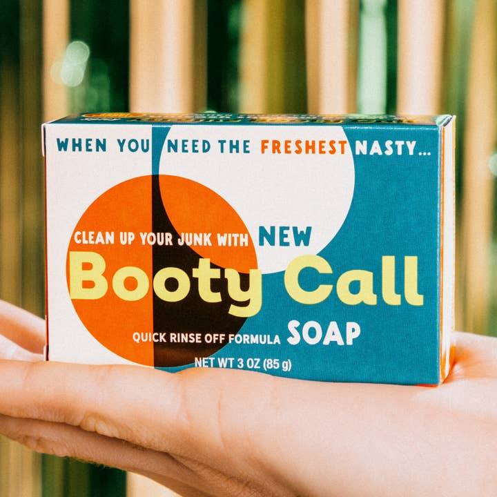Booty Call Barseife, dreifach gefräst, verpackt | Funny Soap für den Großhandel von Whiskey River Soap Co.