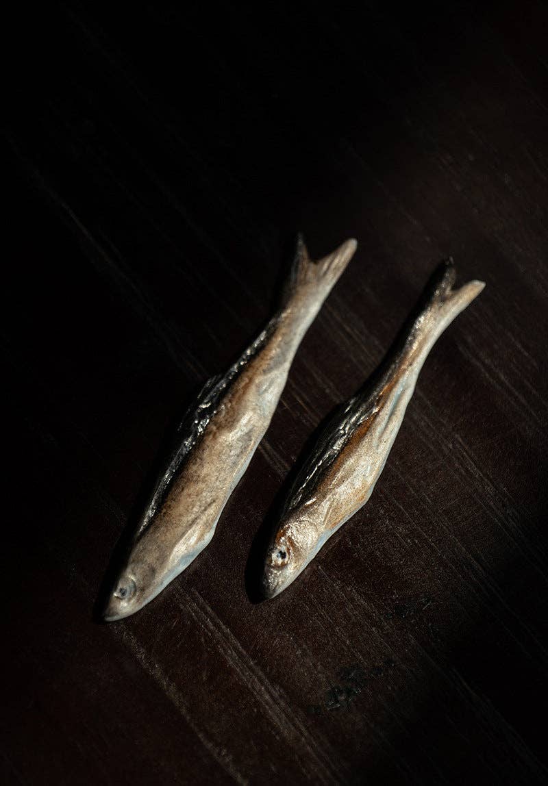 Gohobi （We cover U.S. import duties） - Wholesale Decorative Figurine - Gohobi Handmade Ceramic YiXing Clay Pacific Saury Fish Ornament Tea pet7