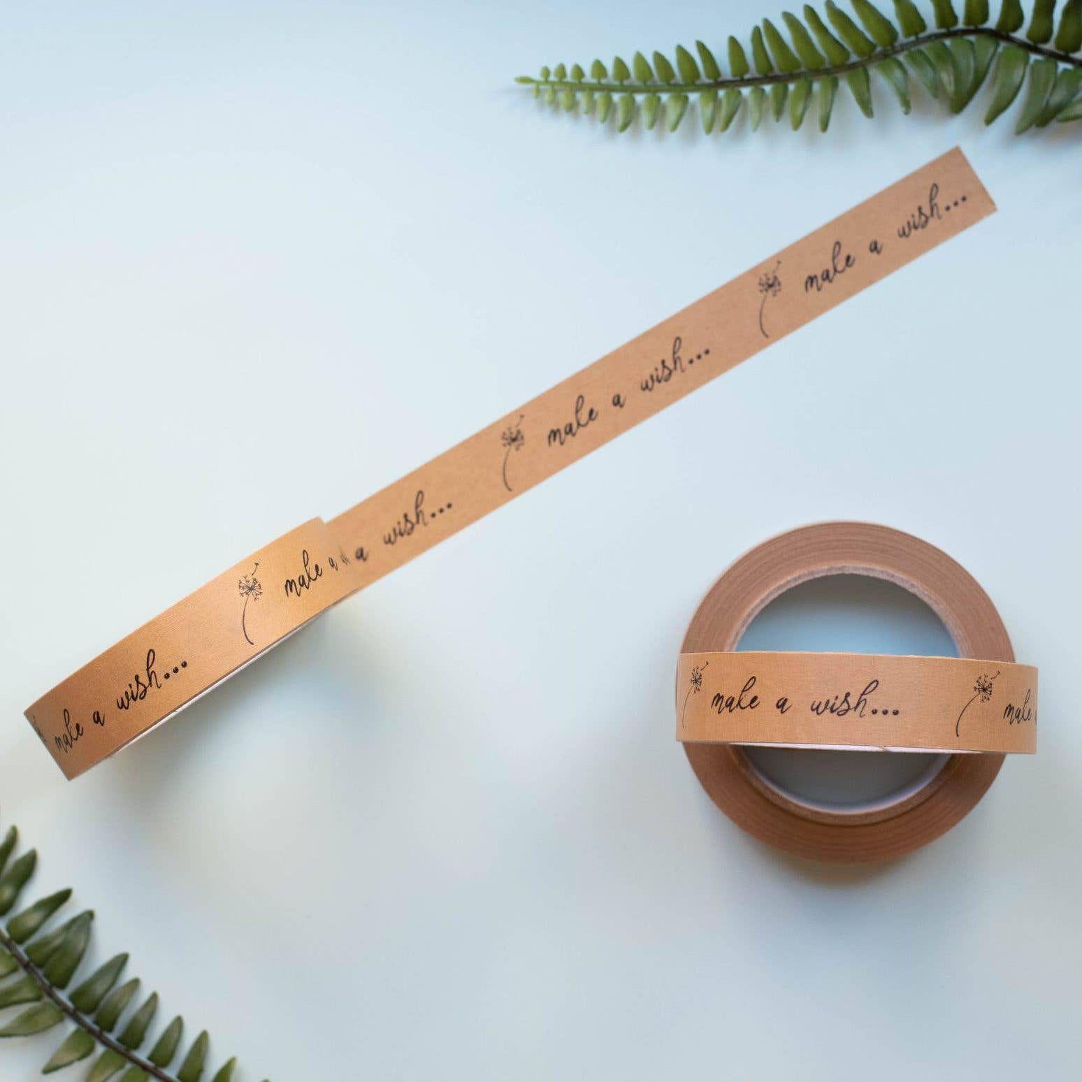 Cards and gift wrap – wholesale Tape – Make a Wish brown paper tape3