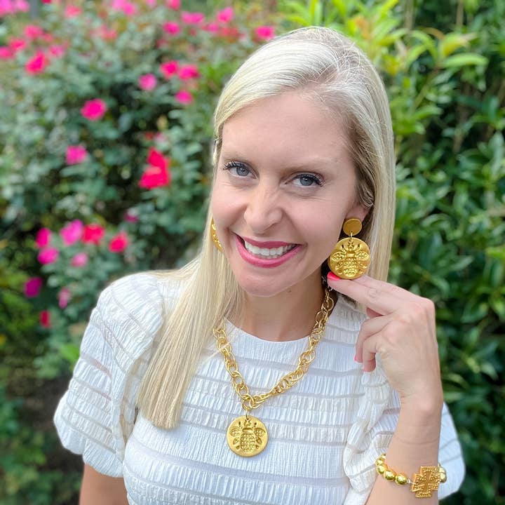 Hidden Truth Jewelry - Wholesale Dangle Earrings - Bee Double Dangles5