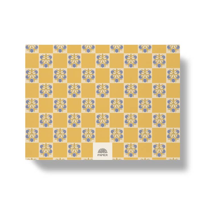 Papier - Wholesale Planner - Weekly Desk Planner, Undated - Floral Checkerboard 1