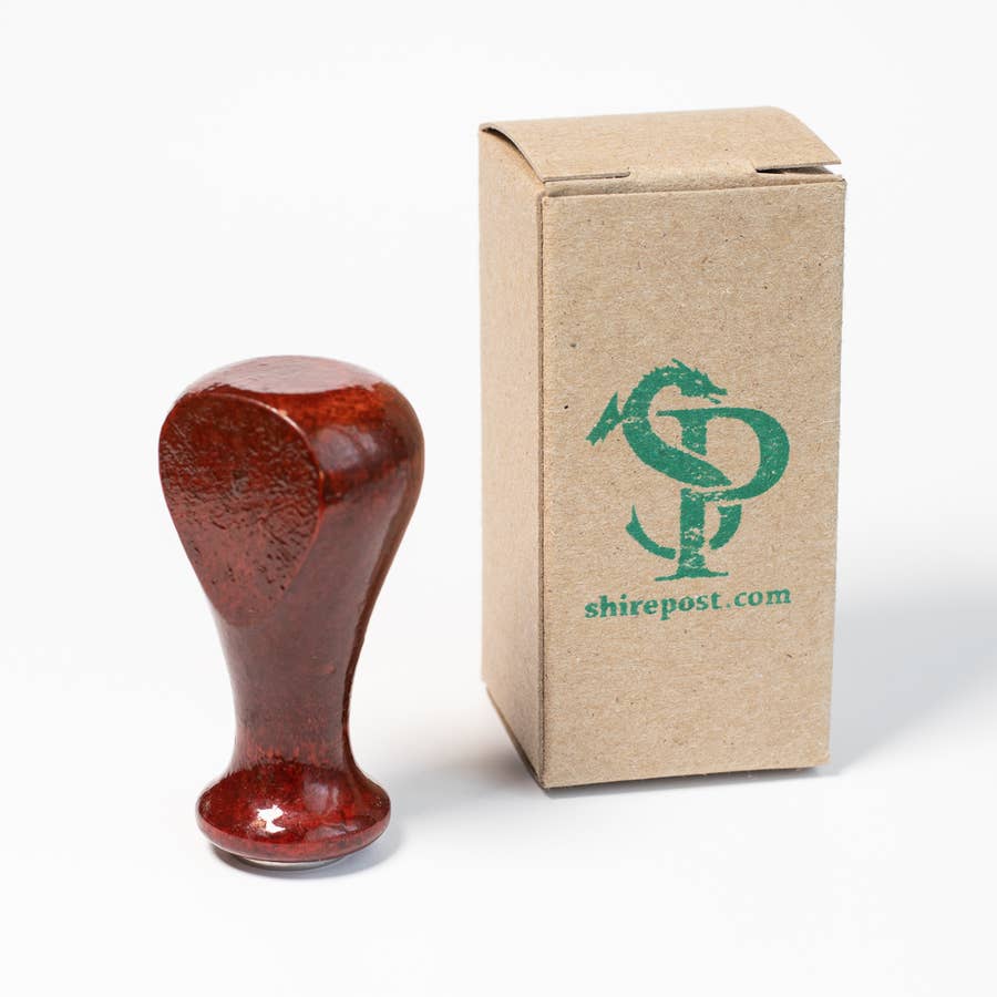 Scroll with Name Custom Wax Seal Stamp with Blue Wood Handle