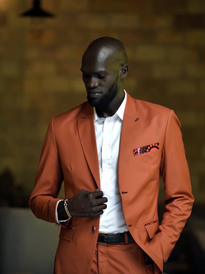 Burnt Orange Men’s Blazer for wholesale by Veryldesigns