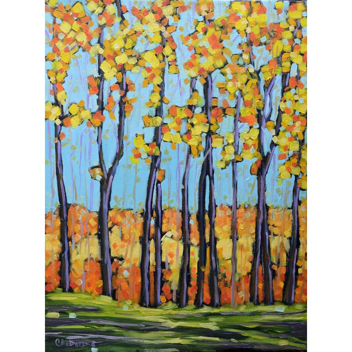 Print "Scenische Wandeling Langs de Rivier" Herfst - Muurkunst voor wholesale door Dreese Fine Art