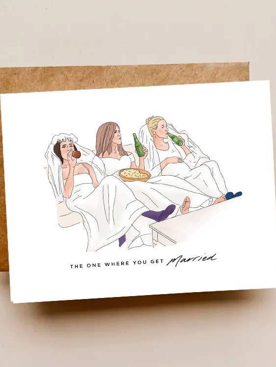 Friends Wedding Card for wholesale by Maddon and Co