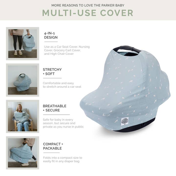 Multi-use Cover, Stormy Blue Stripe for wholesale on Faire2