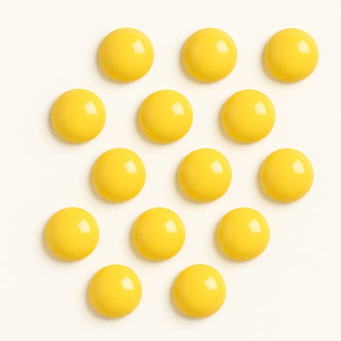 Factory Direct Craft - Wholesale Magnet - 1" Dia Mini Metal Button Magnets - Pack of 12 - Select Color12