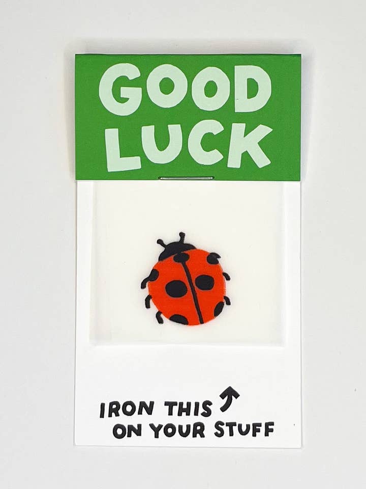 Good Luck Ladybug L'il Something Iron-On Card for wholesale by Hot Dang Press