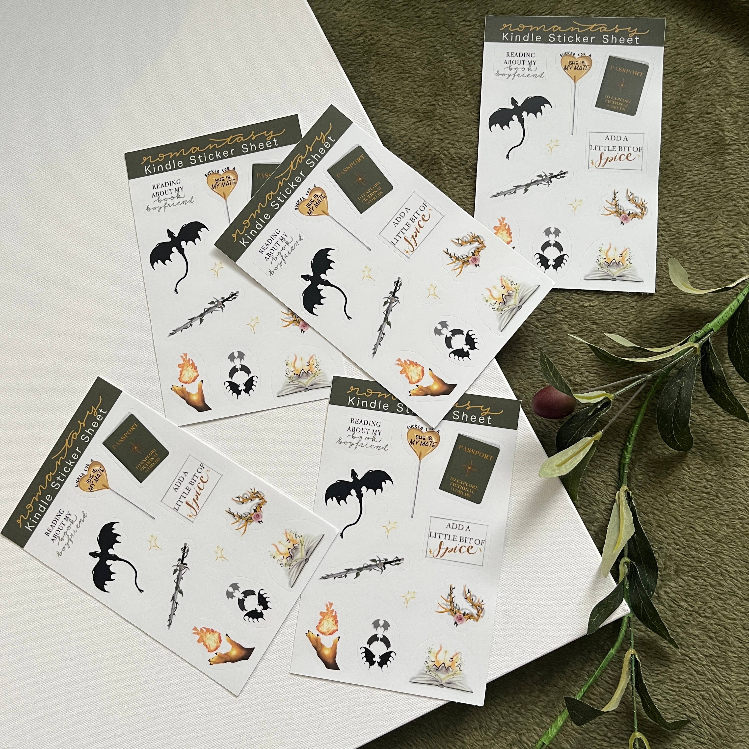 Jessi's Messes - Wholesale Phone & Laptop Stickers - Romantasy Kindle Sticker Sheet2