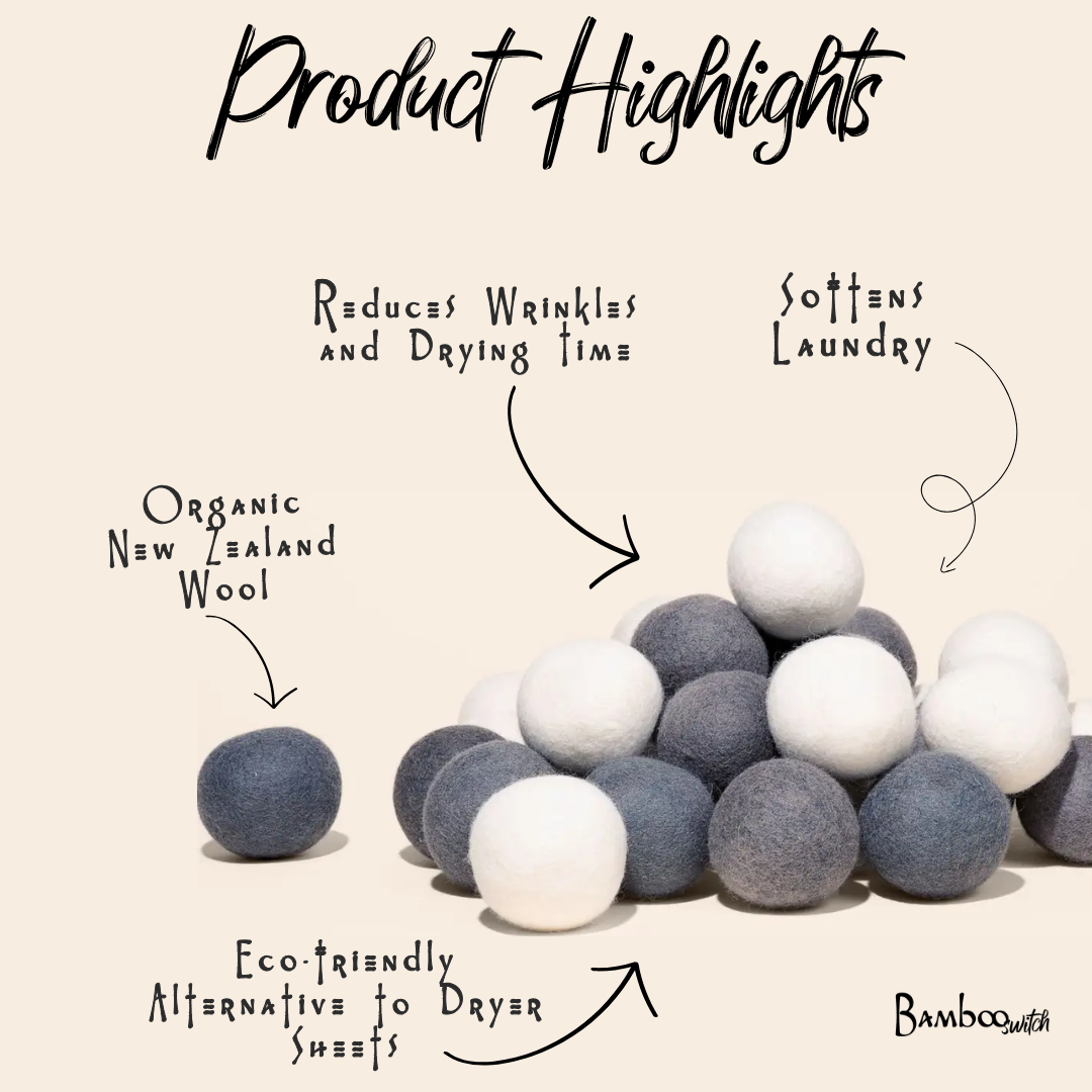 Bamboo Switch - Wholesale Dryer Balls - Bulk New Zealand Wool Dryer Balls | Holiday Gift Bestseller 1