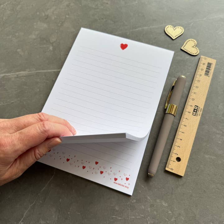 Tall Order - Wholesale Notepad - A5 Notepad with Heart Pattern, Jotter, Love Letter Lined Pad6