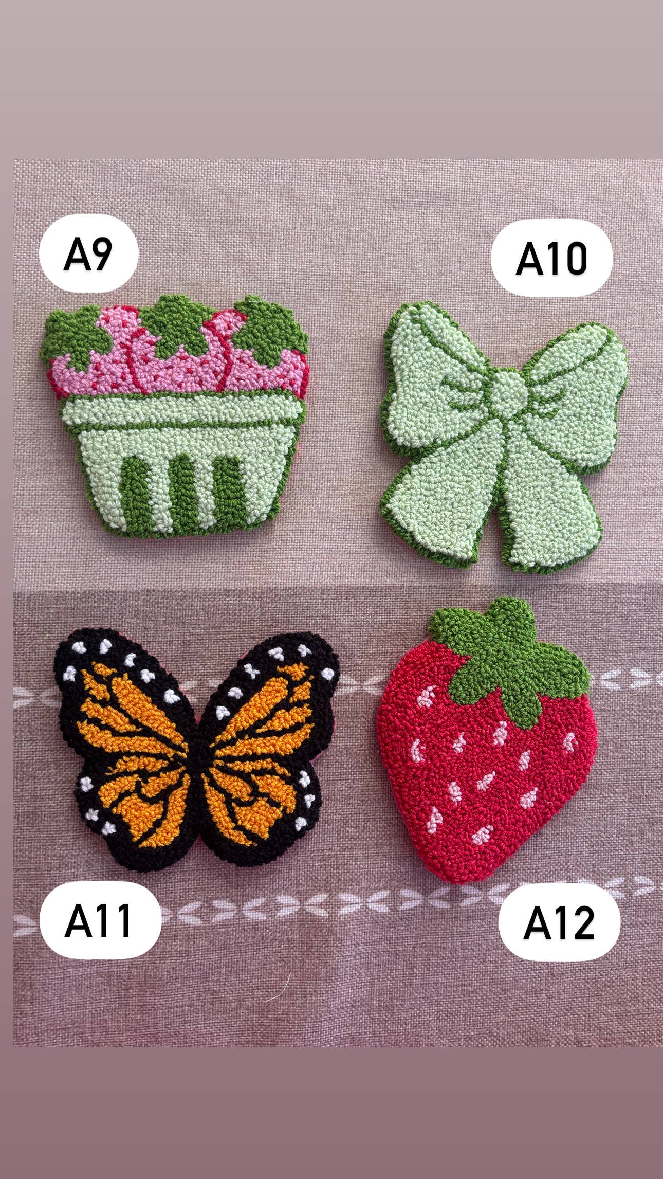 Honey Punches – Großhandel Untersetzer – Stanznadel-Tassenuntersetzer, Erdbeer-Schmetterling, Untersetzer1