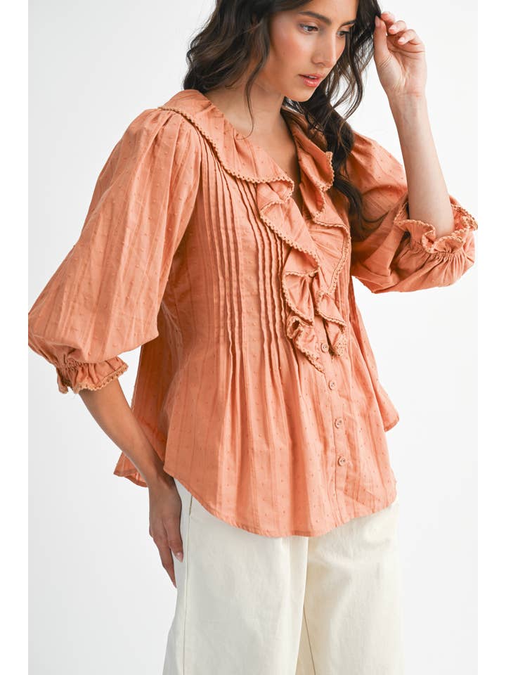 Camellia - Wholesale Blouse - Women's - FLOWING RUFFLED BLOUSE10