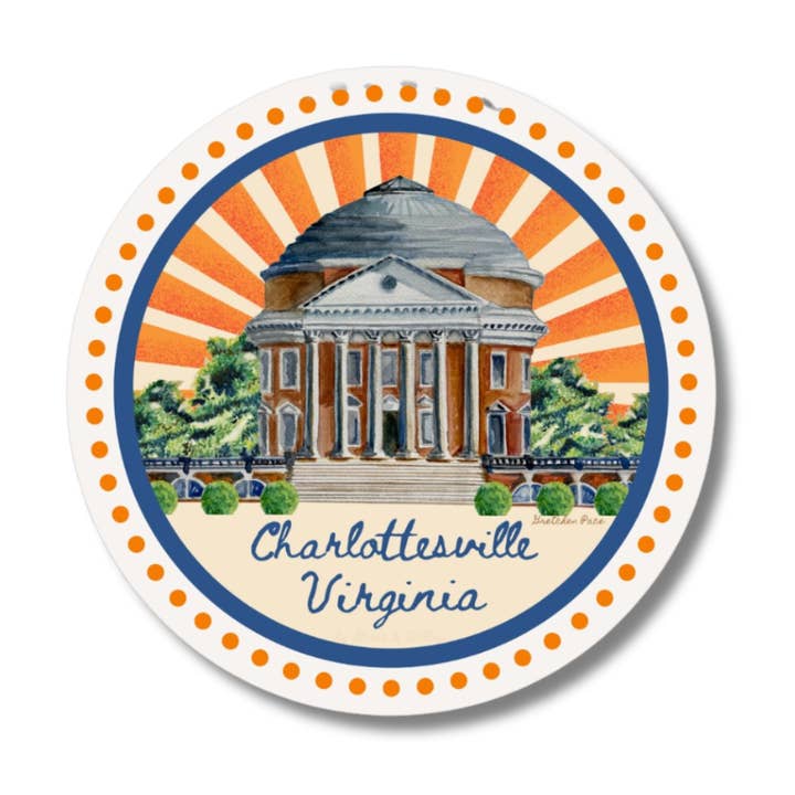 Papieren Onderzetters Set - UVA Rotunda (Set van 8) voor wholesale door Goose and Willow