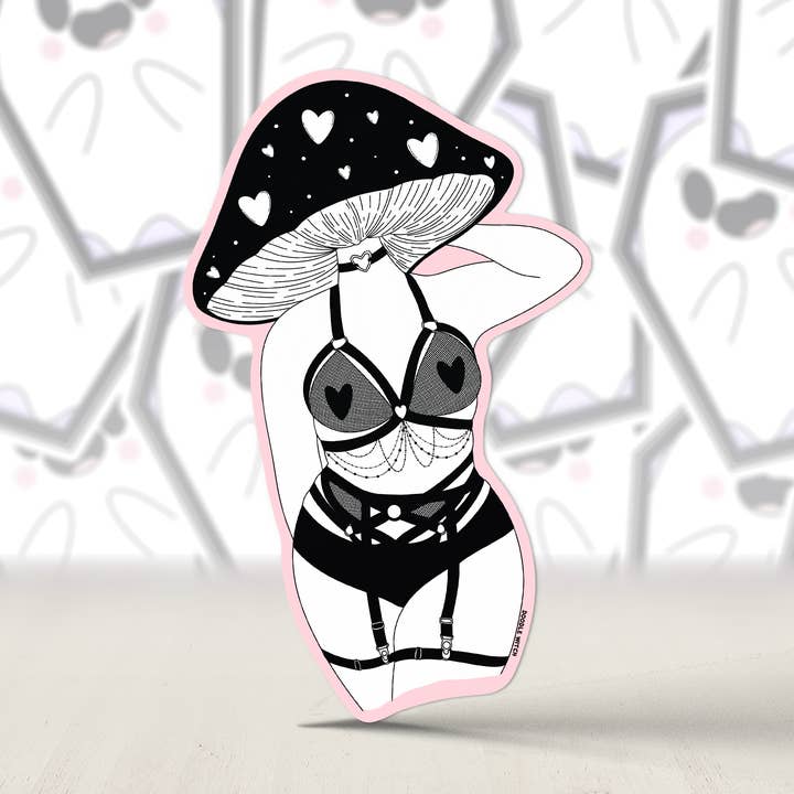 Adesivo per lingerie a forma di testa di fungo per la vendita all'ingrosso da parte di DoodleWitch