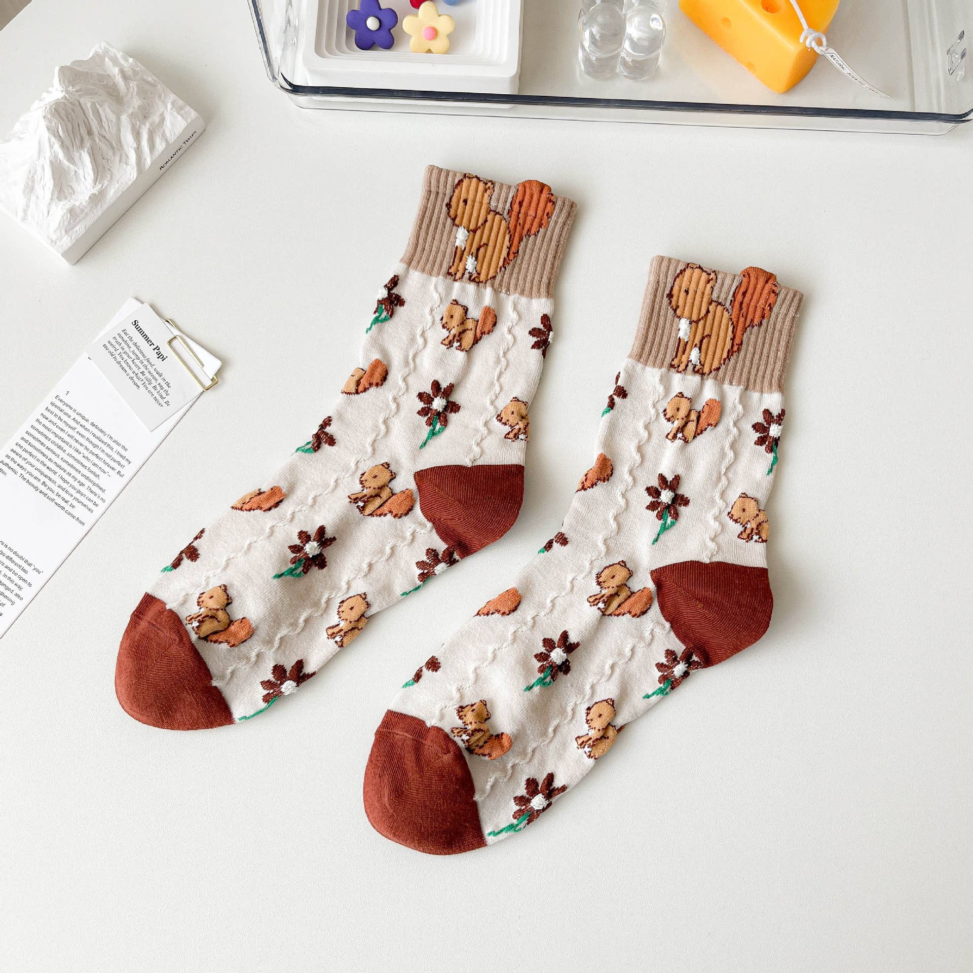 Tourtiwi - Wholesale Socks - Women's - Whimsical Animal & Floral - Themed Crew Socks 2