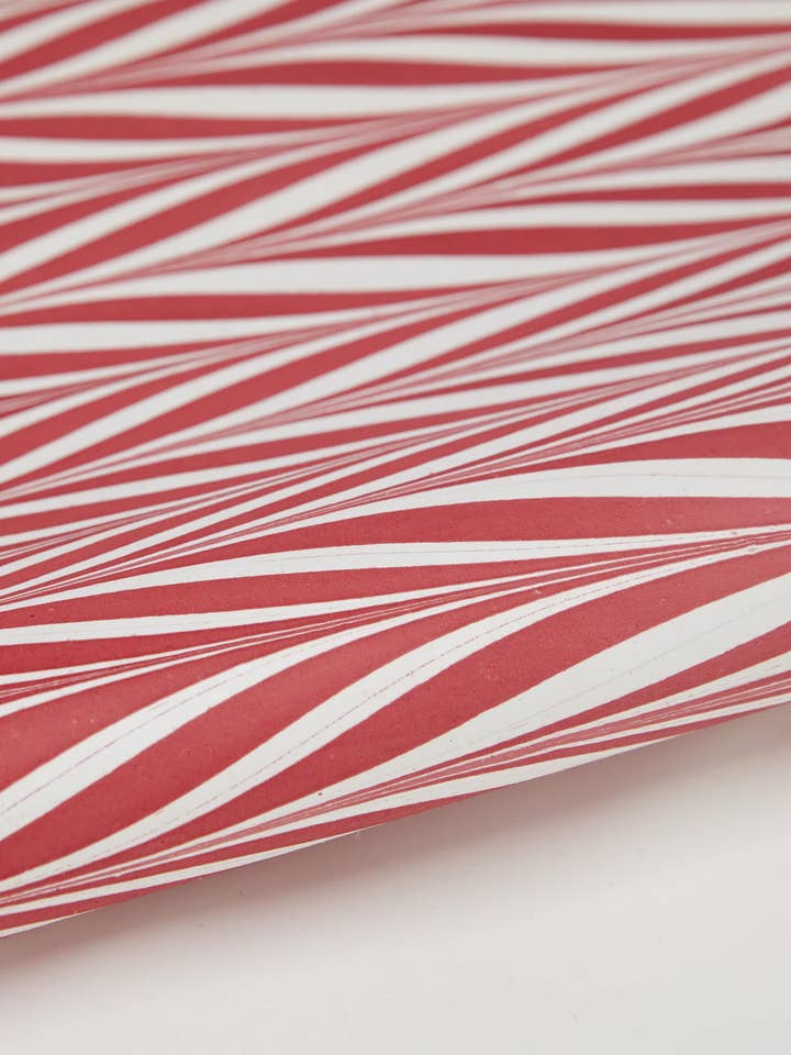 SINGLE SHEET GIFTWRAP COTTON HANDMADE CANDY RED for wholesale by Notes & Queries, Inc.