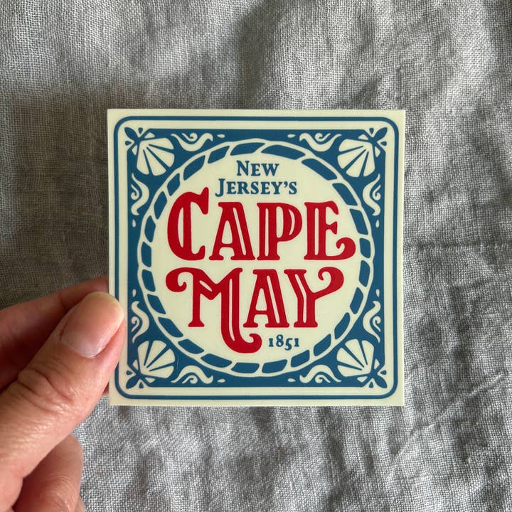 Fresh Fish - Wholesale Sticker - Jersey Shore Blue Cape May Bumper Sticker / Vinyl Decal1