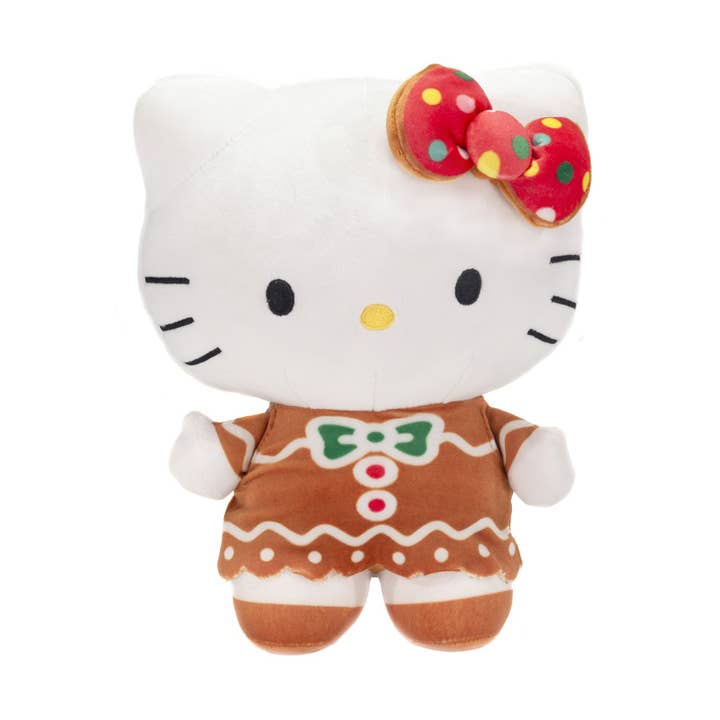 Christmas - Sanrio - 10.5" Gingerbread Hello Kitty Plush for wholesale by Fiesta Toys