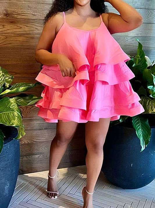 Flarix – Großhandel Kleid – Damen – mehrlagiges Cami-Minikleid6