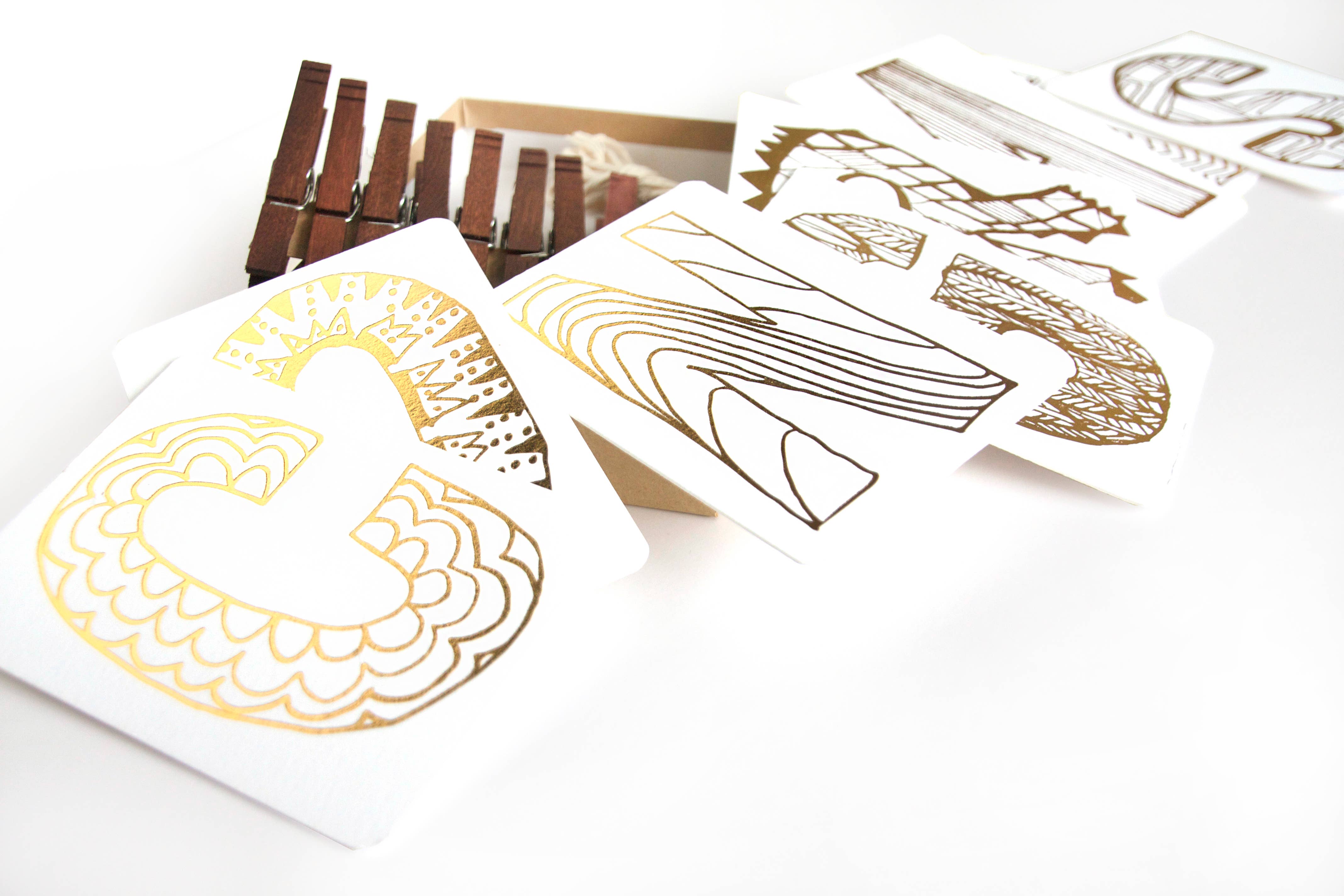 Thimblepress - Wholesale DIY Craft Kit - CONGRATS Gold Foil DIY Banner Kit7