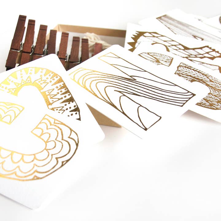 Thimblepress - Wholesale DIY Craft Kit - CONGRATS Gold Foil DIY Banner Kit7