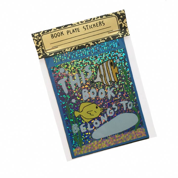 Crunch Supply - Wholesale Sticker - Glitter Book Plate Stickers