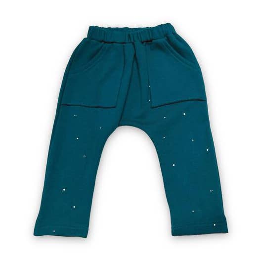 A85 72279 *LITTLE WHO* Joggingbyxor med vita fläckar för wholesale av Doe a Dear