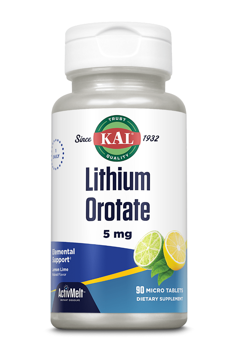 KAL - Wholesale Oral Supplement/Vitamin - Lithium Orotate 5 mg ActivMelt®  Tablets0