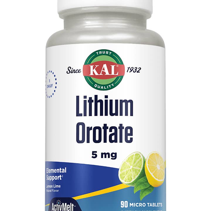 KAL - Wholesale Oral Supplement/Vitamin - Lithium Orotate 5 mg ActivMelt® Tablets