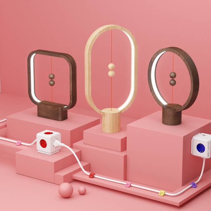 Allocacoc DesignNest - Wholesale Accent/Desk Lamp - Heng Balance Lamp Ellipse Mini USB-C; Portable; LIGHT WOOD 9