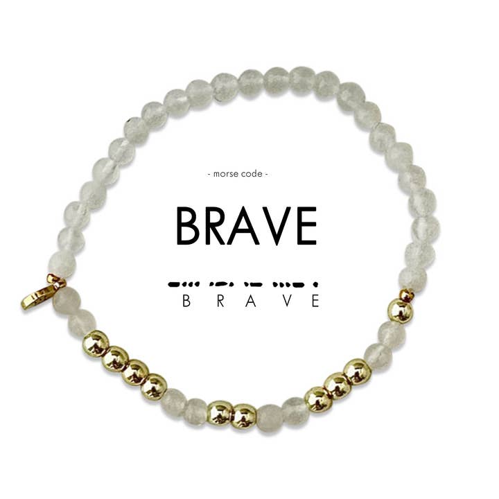 ETHICGOODS - Venta al por mayor Pulsera de cuentas - Pulsera Código Morse de Oro | BRAVE