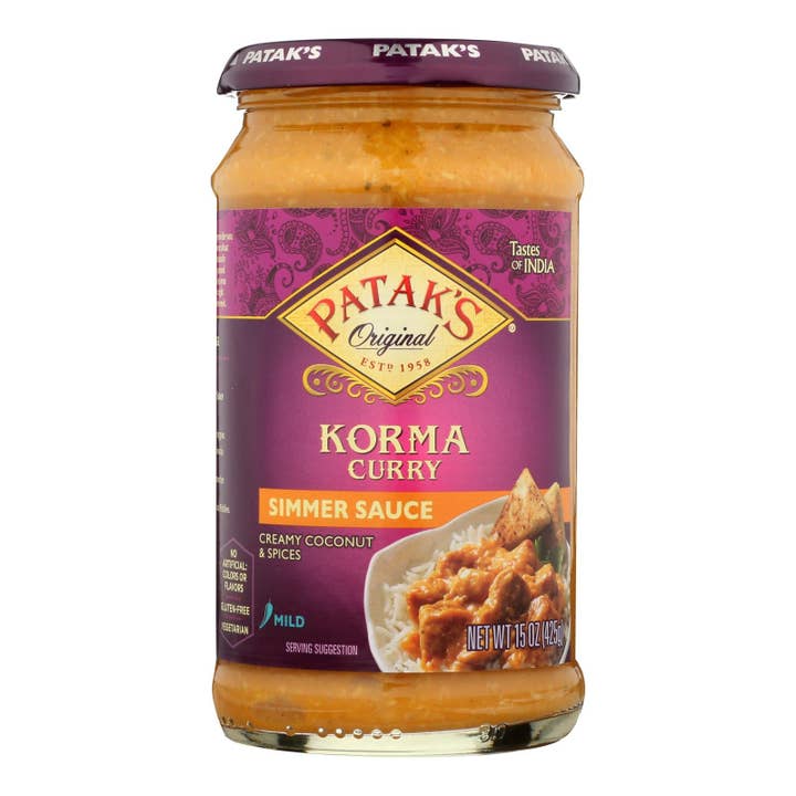 Everyday Supply Co - Wholesale Sauce - Pataks Simmer Sauce - Korma Curry - Mild - 15 Oz - Case Of 6