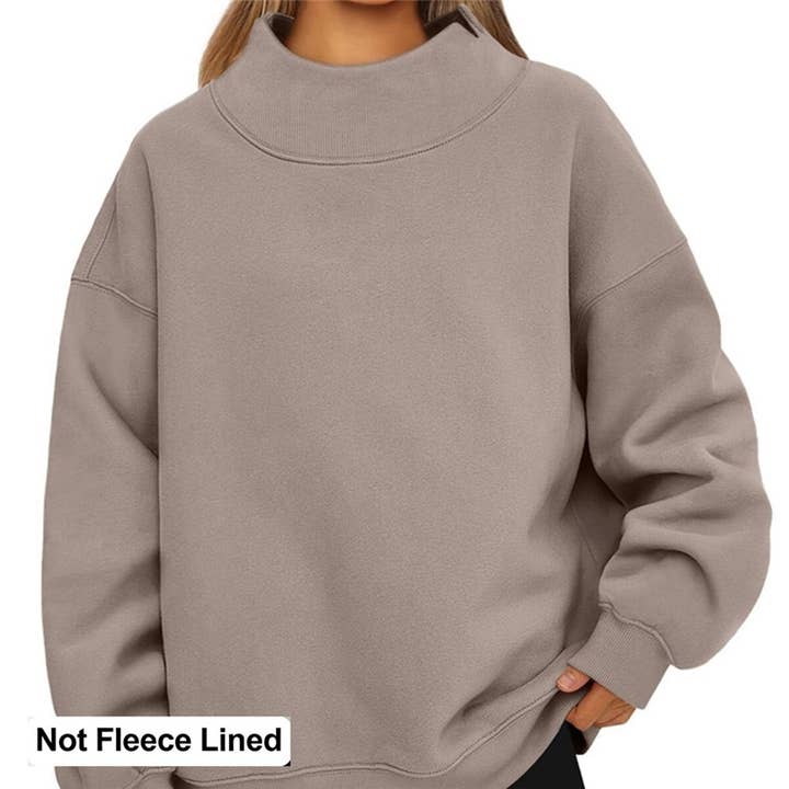 FurDecoration - Wholesale Sweatshirt - Women's - Solid Color High Neck Sweatshirt15