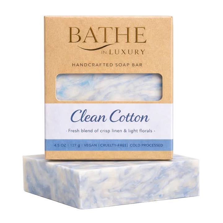 Seife Clean Cotton – Frische Leinen & Weicher Baumwollkomfort für den Großhandel von Bathe in Luxury