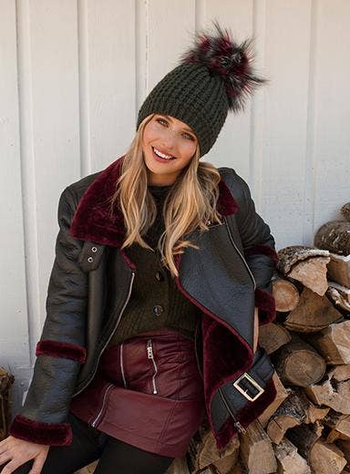 Kyi Kyi - Wholesale Beanie - Women's - Classic Fur - Multi Color Pom15