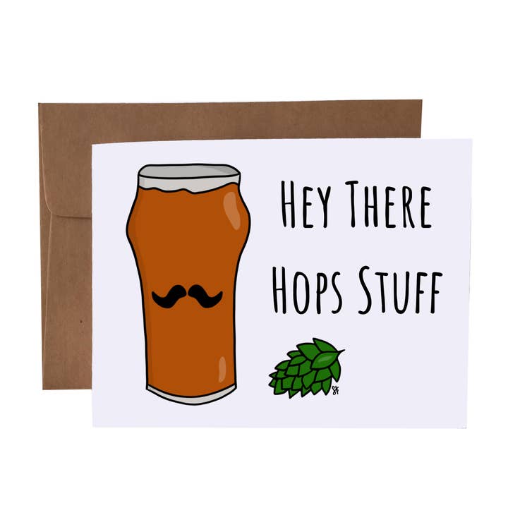 SKP ink - Wholesale Love Card - Hey There Hops Stuff | Beer Pun Greeting Card