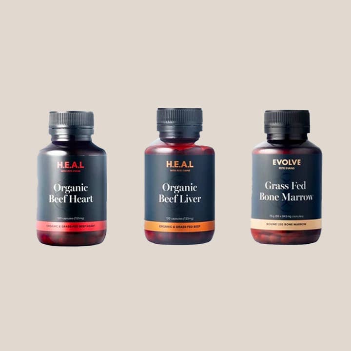 Organ Bundle - Beef Marrow, Heart & Liver Capsules for wholesale by Gelpro Australia