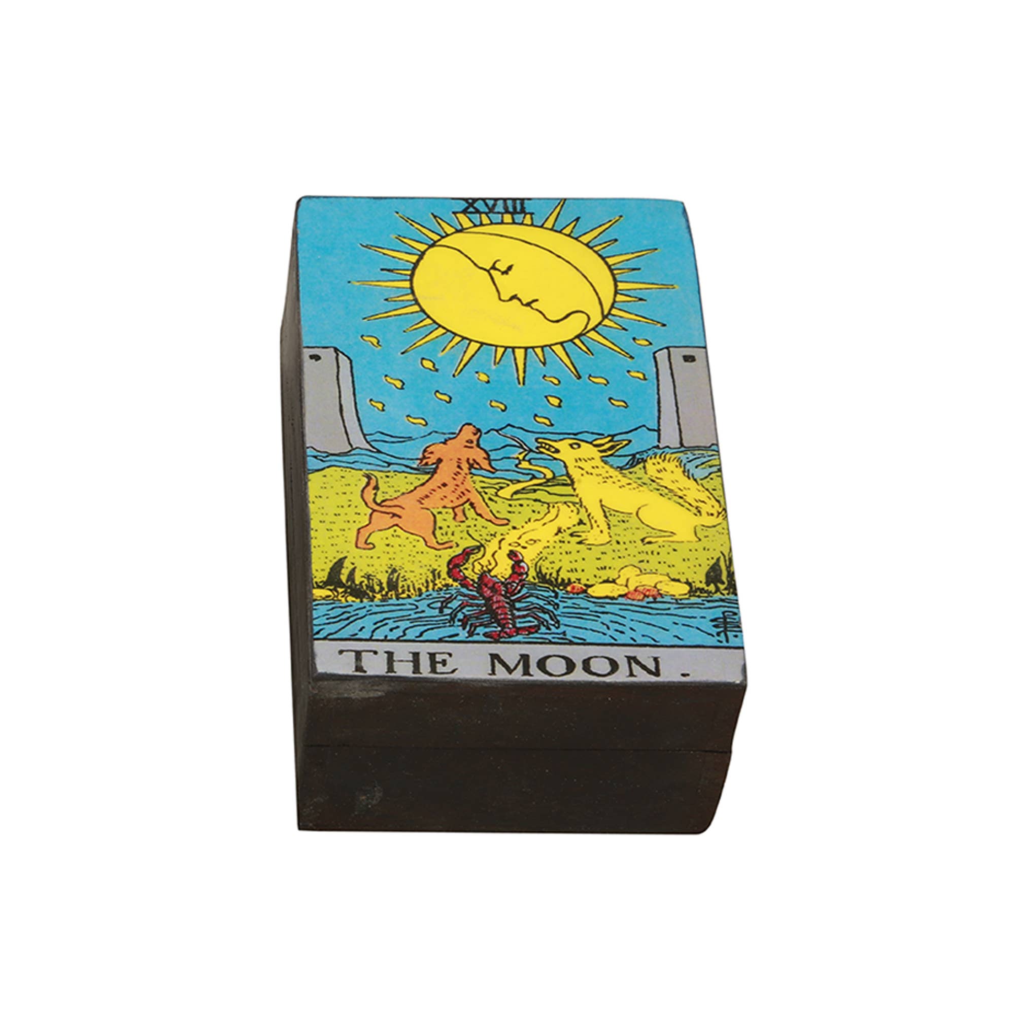 Designs by Deekay Inc. – Großhandel Tarot-Karten – Tarotkartenbox aus Holz (6 x 4 Zoll) - Der Mond