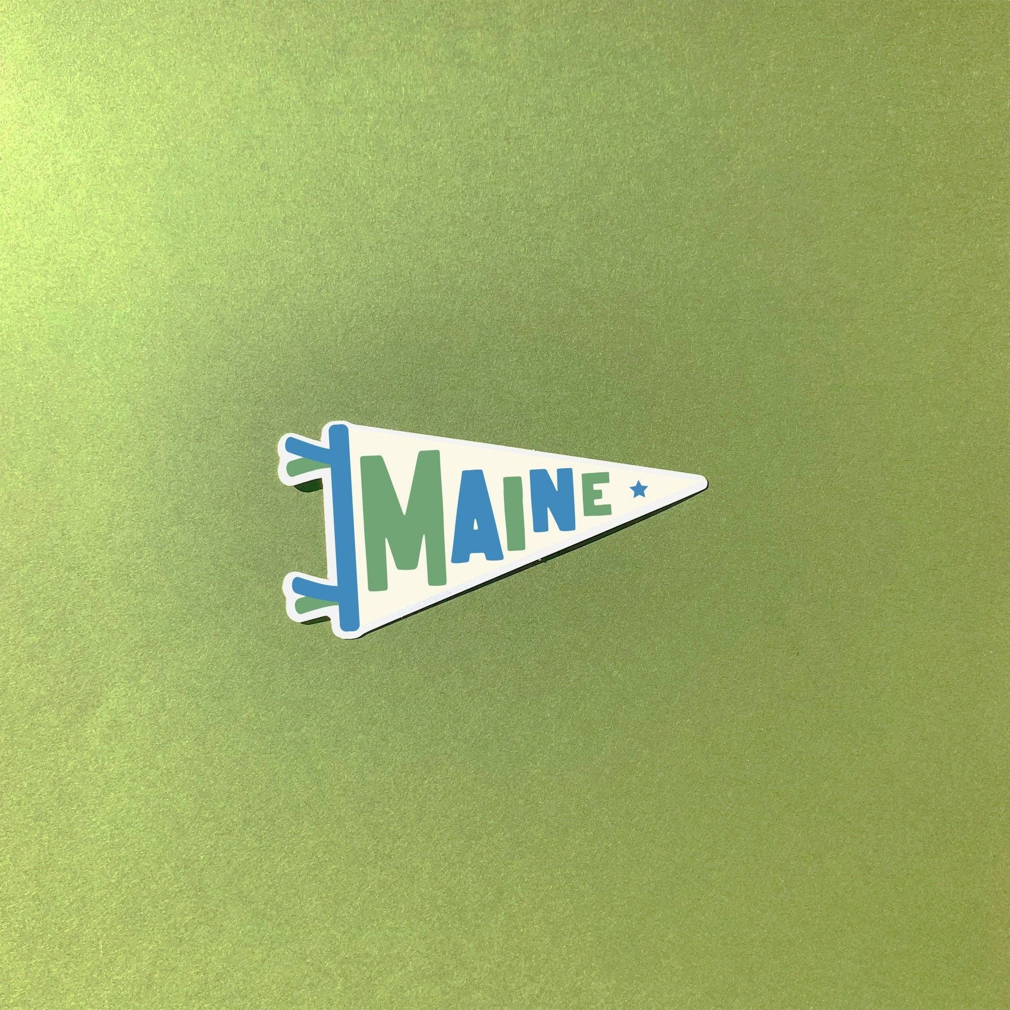 Little Something Co. - Wholesale Sticker - Maine Pennant Flag Sticker3